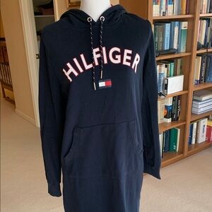 Tommy Hilfiger Navy ladies french terry sweater dress